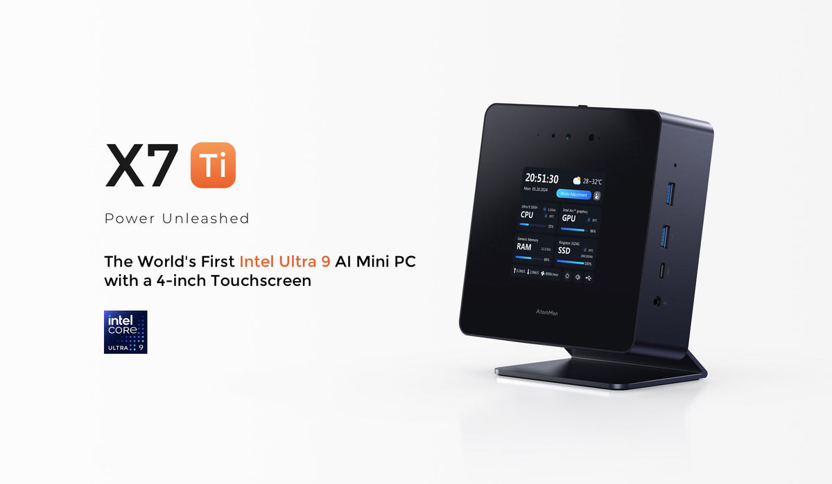 MINISFORUM AtomMan X7 Ti タッチスクリーンインターフェースの使い方