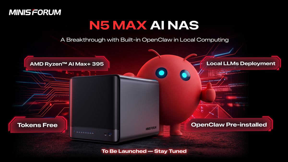 MINISFORUM's N5 MAX Marks a Breakthrough in NAS Industry with Built-in