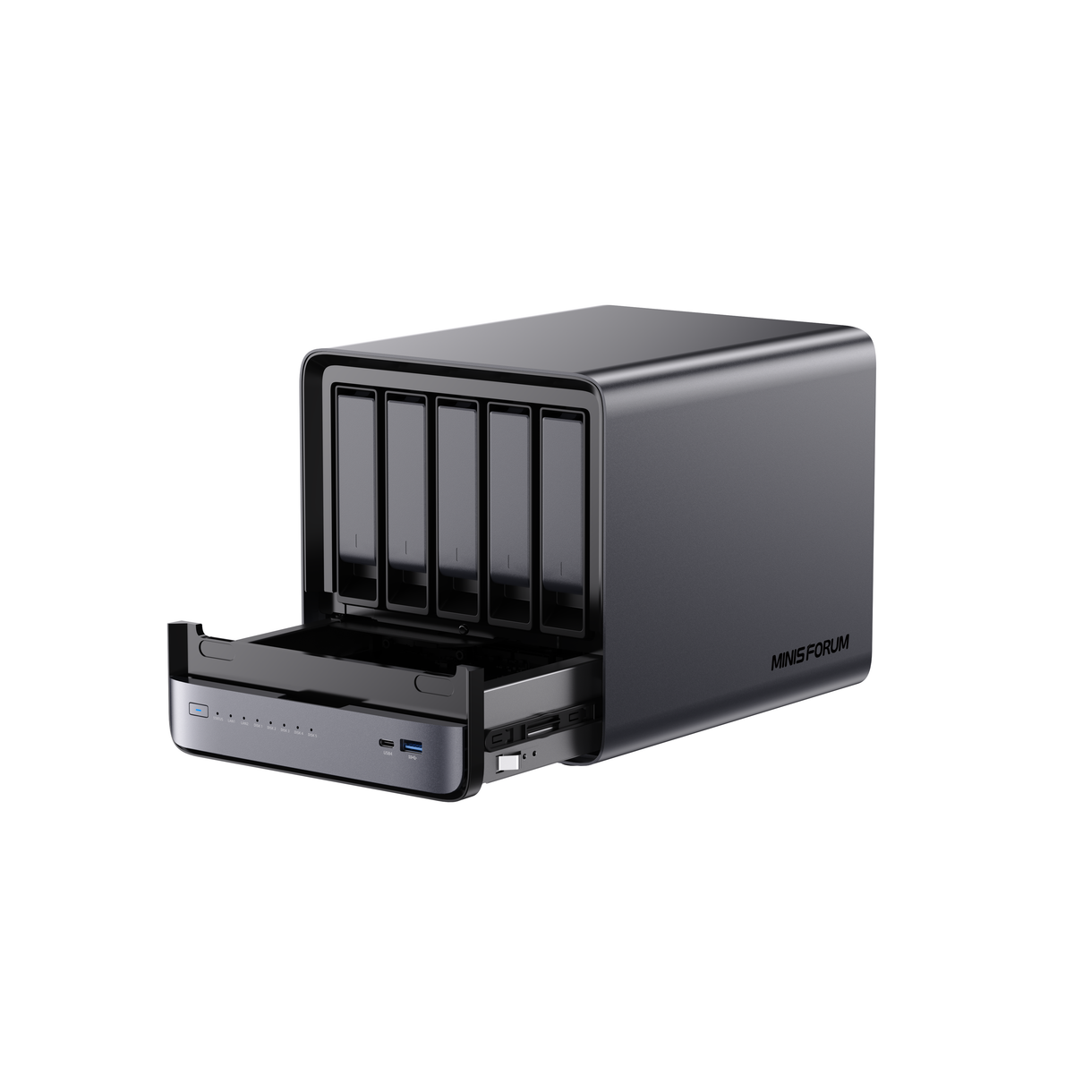 MINISFORUM Mini PC N5 Pro: HX PRO 370 AI NAS, 144TB & ECC