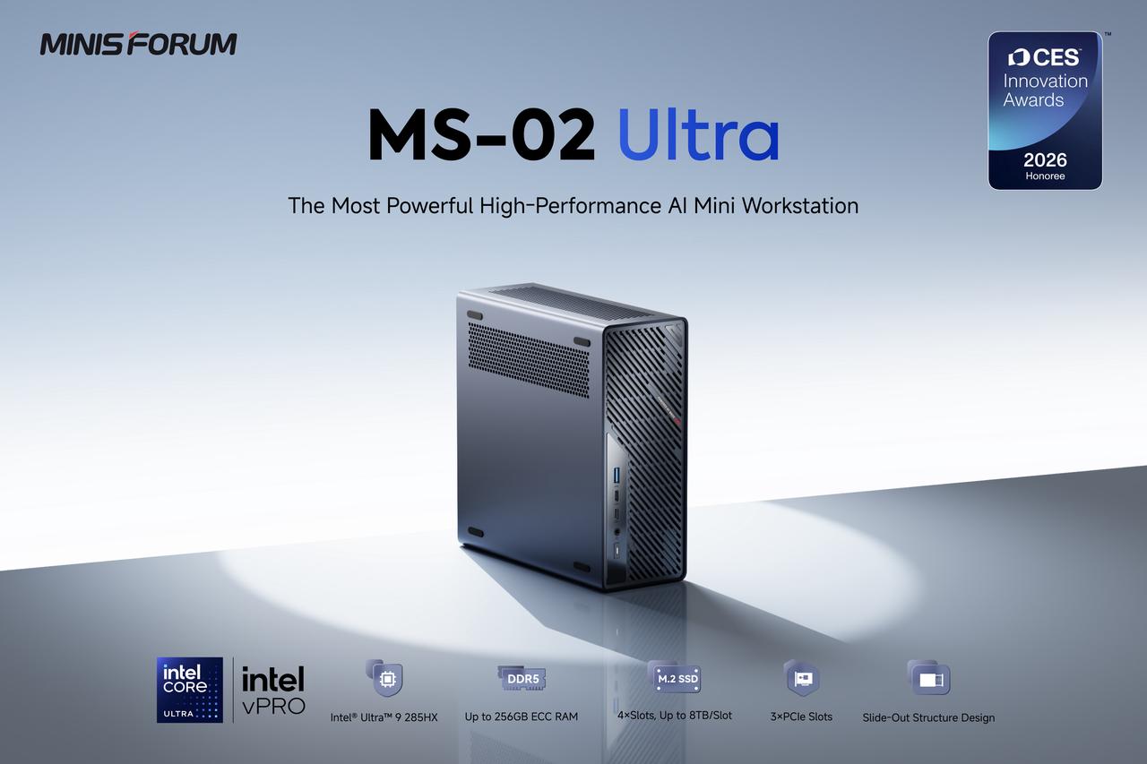 MINISFORUM IntelCore i9 メモリ64GB 512GBSSD MINISFORUM Showcases Award-Winning AI Workstation MS-02 Ultra at the I