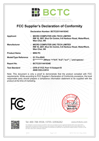 Certificación FCC (EE. UU.)