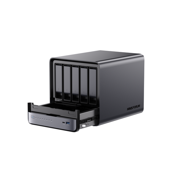 MINISFORUM Mini PC N5 Pro: HX PRO 370 AI NAS, 144TB & ECC